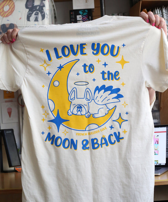 I Love You to the Moon & Back Unisex T-Shirt - Blue/Gold