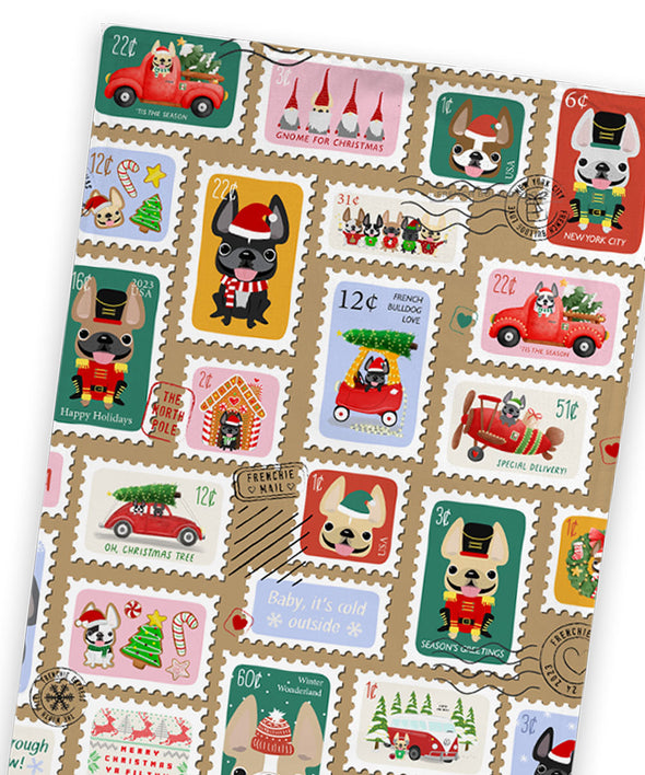 Holiday Stamps Tea Towel