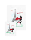 Bonjour/Merci 12 Card French Bulldog Eiffel Tower Set - French Bulldog Love - 11