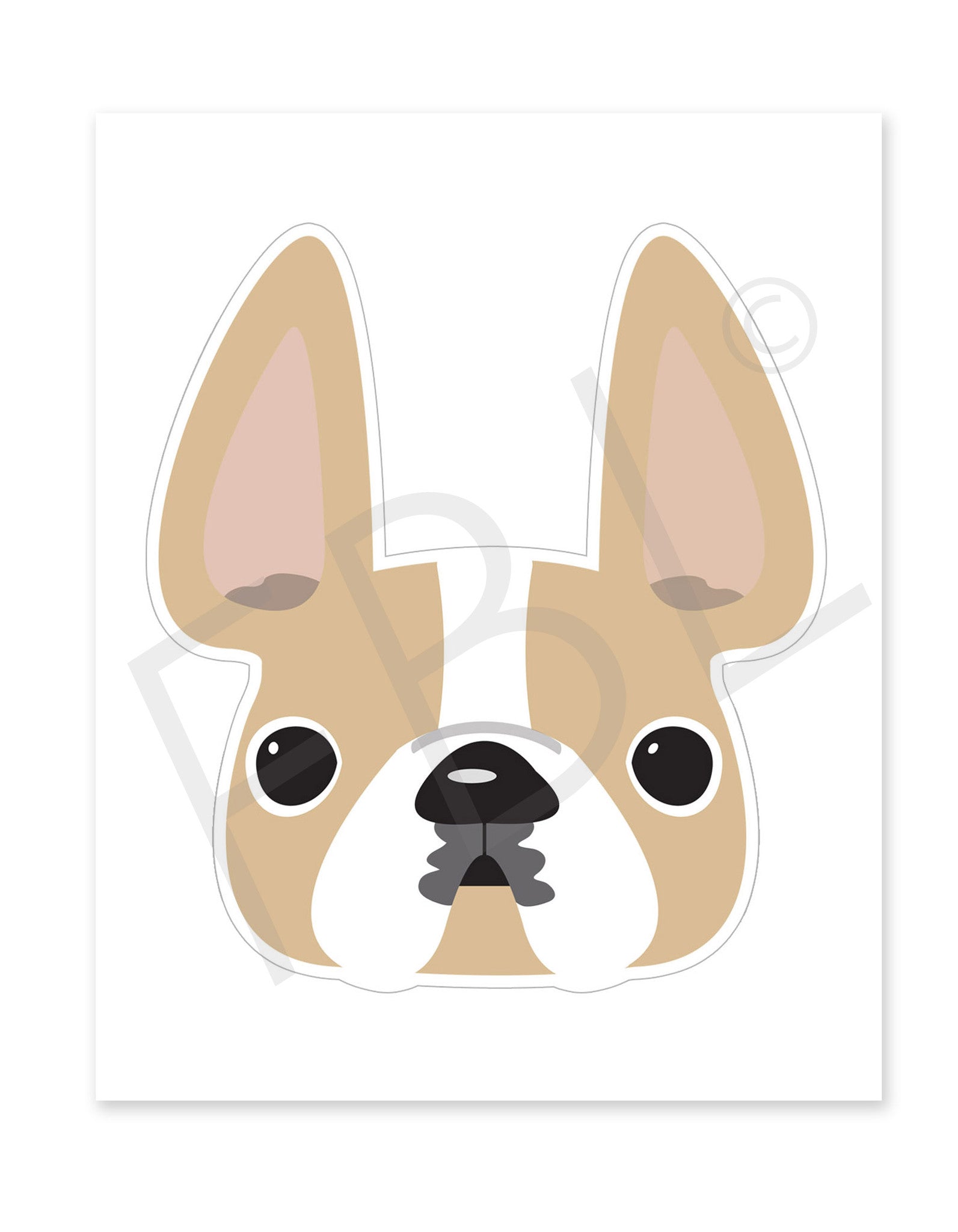 Honey Pied / Large French Bulldog Sticker – French Bulldog Love