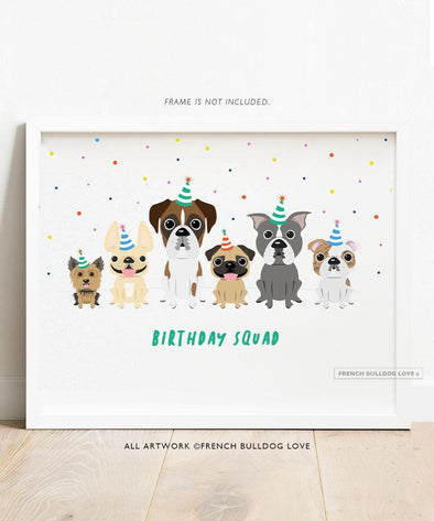 A Dog Park Birthday - French Bulldog Birthday Dog Print 8x10 - French Bulldog Love