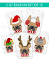 Festive Frenchies 15 Card Holiday Box Set - French Bulldog Love - 10