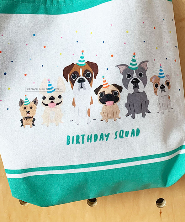 Birthday Squad - French Bulldog & Friends Birthday Tote Bag