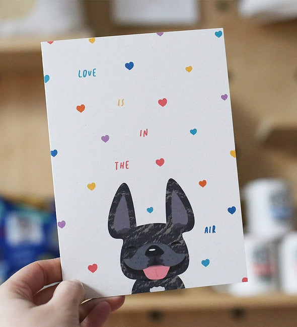 Love is in the Air French Bulldog Greeting Card