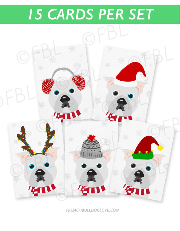 Pit Bull - Festive Pups - 15 Card Holiday Box Set