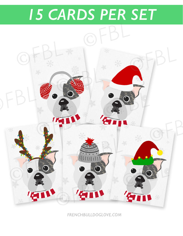 Pit Bull - Festive Pups - 15 Card Holiday Box Set