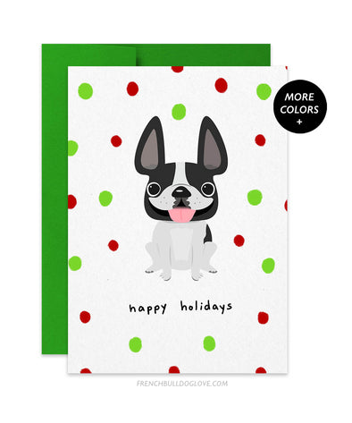 Holiday Cheer - Gumdrops - French Bulldog Christmas Card