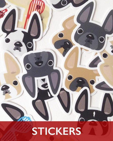 WATERPROOF VINYL STICKERS - French Bulldog Love