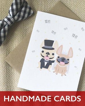 HANDMADE GREETING CARDS - French Bulldog Love