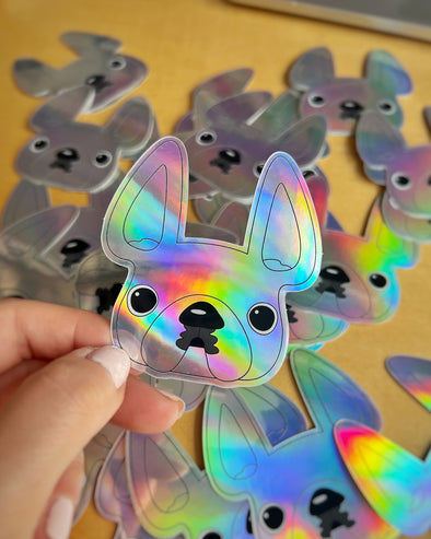 Holographic French Bulldog Sticker