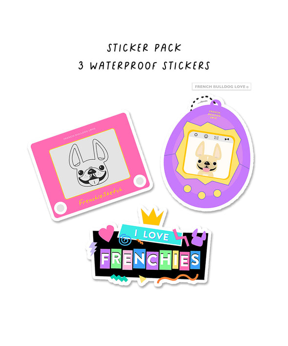 Virtual Pet Frenchie Waterproof Sticker - Cream #8