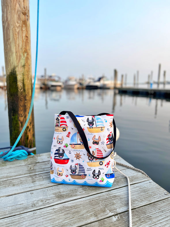 Frenchies Ahoy! Everyday Tote Bag