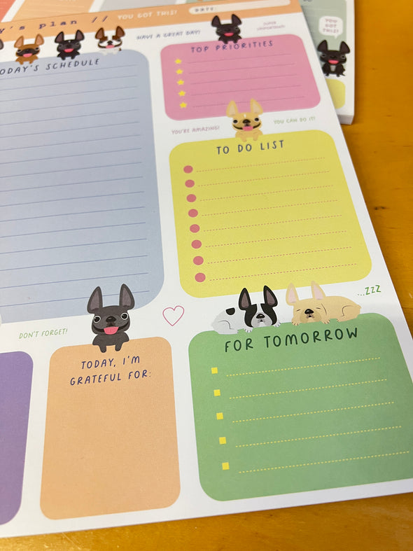 Happy Frenchies Daily Planner Pad