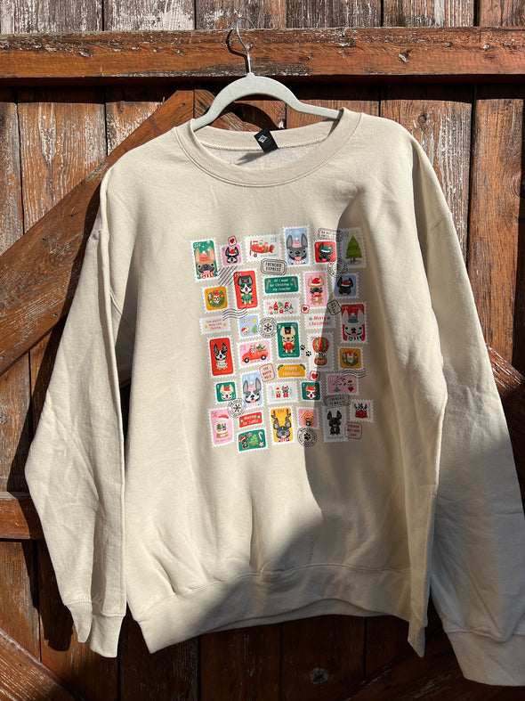 SAMPLE - HOLIDAY STAMPS SWEATSHIRT - LARGE