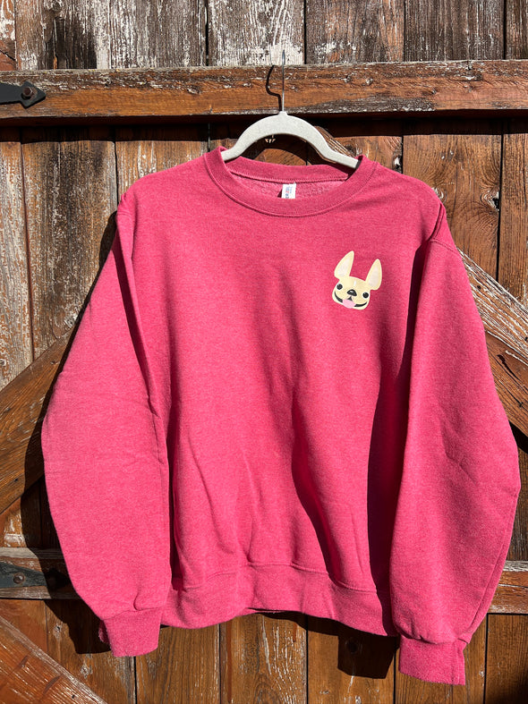 SAMPLE - CREAM FRENCHIE FACE SWEATSHIRT - SMALL