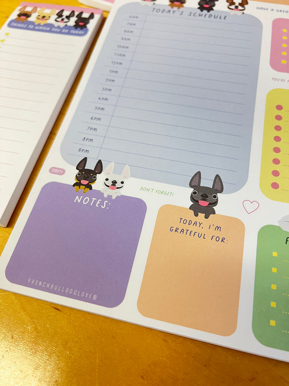 Happy Frenchies Daily Planner Pad