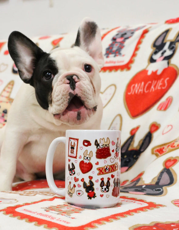 Valentine Cookies - French Bulldog Coffee Mug 15 oz