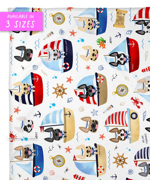 Frenchies Ahoy! Fleece Blanket