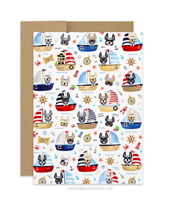 Frenchies Ahoy! Greeting Card