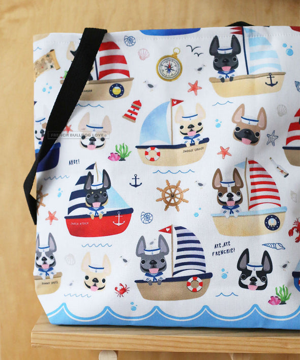 Frenchies Ahoy! Everyday Tote Bag