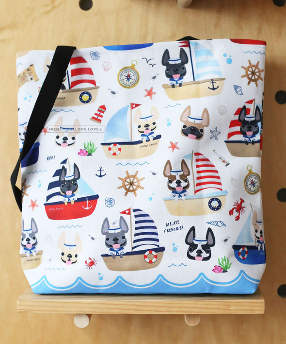 Frenchies Ahoy! Everyday Tote Bag