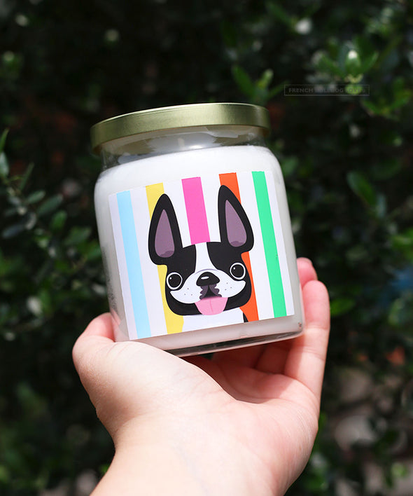 Pied Summer Stripes Candle - Lemon Verbena