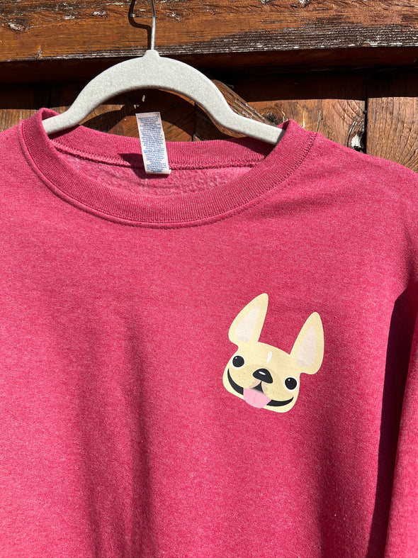 SAMPLE - CREAM FRENCHIE FACE SWEATSHIRT - SMALL