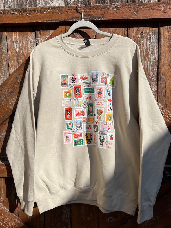 SAMPLE - HOLIDAY STAMPS SWEATSHIRT - LARGE