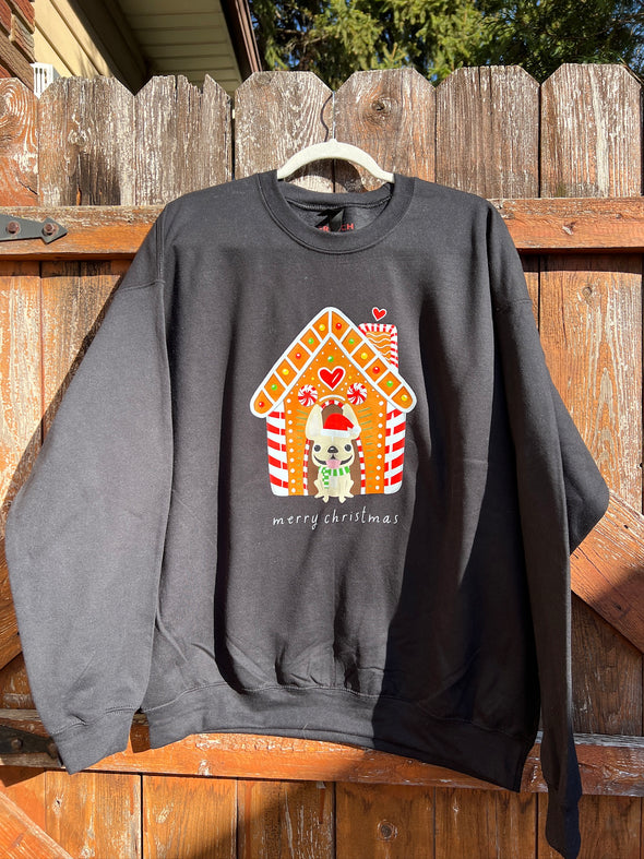 SAMPLE - GINGERBREAD HOUSE SWEATSHIRT - LARGE