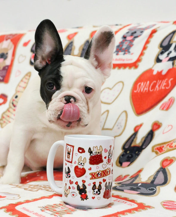 Valentine Cookies - French Bulldog Coffee Mug 15 oz