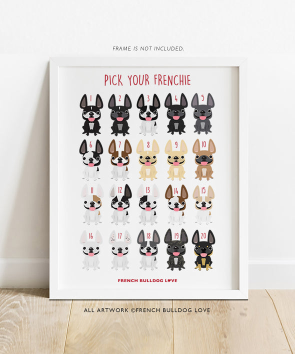 Christmas Cab - French Bulldog Holiday Print