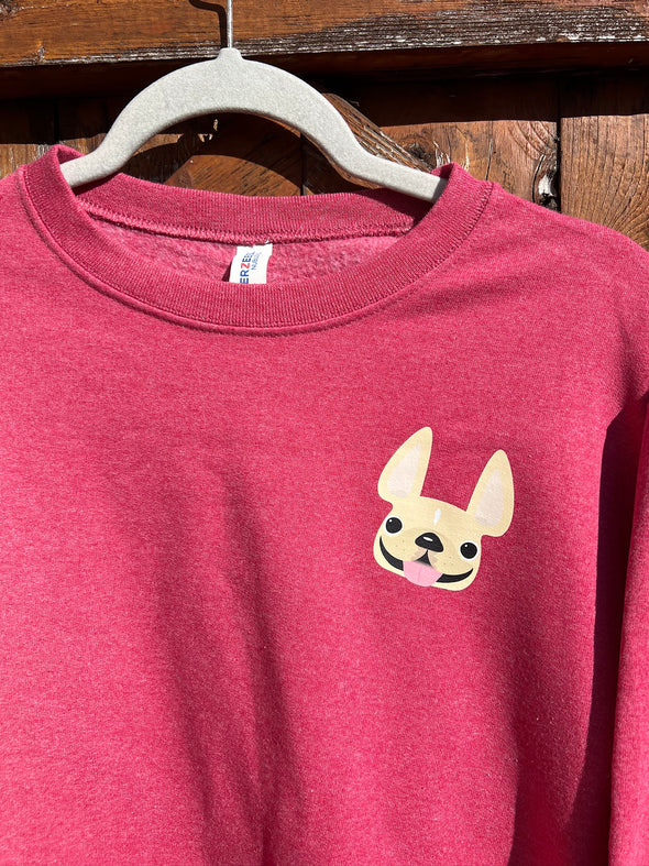 SAMPLE - CREAM FRENCHIE FACE SWEATSHIRT - SMALL