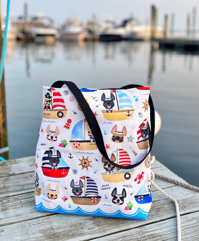 Frenchies Ahoy! Everyday Tote Bag