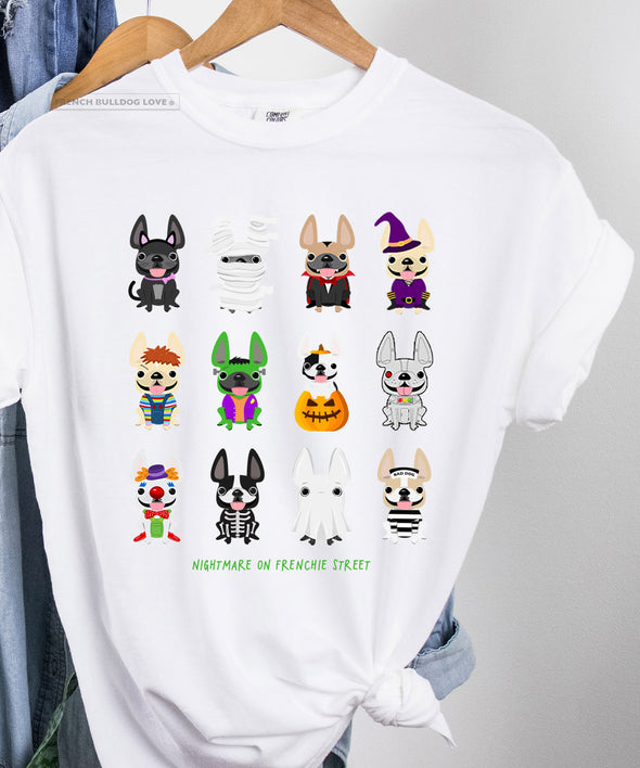 Nightmare on Frenchie Street Halloween T-shirt - Unisex