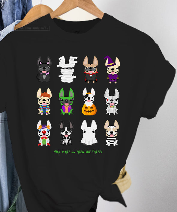 Nightmare on Frenchie Street Halloween T-shirt - Unisex