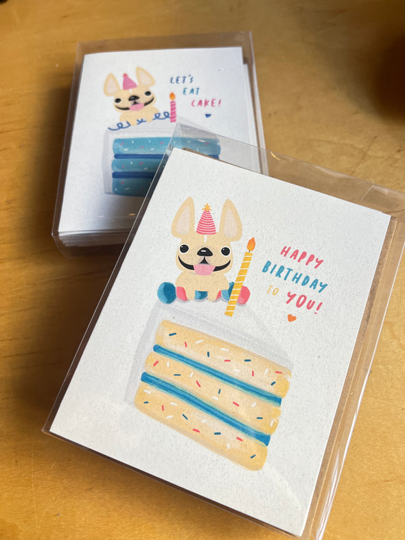 Birthday Cake Note Card Set - Box of 12 or 24