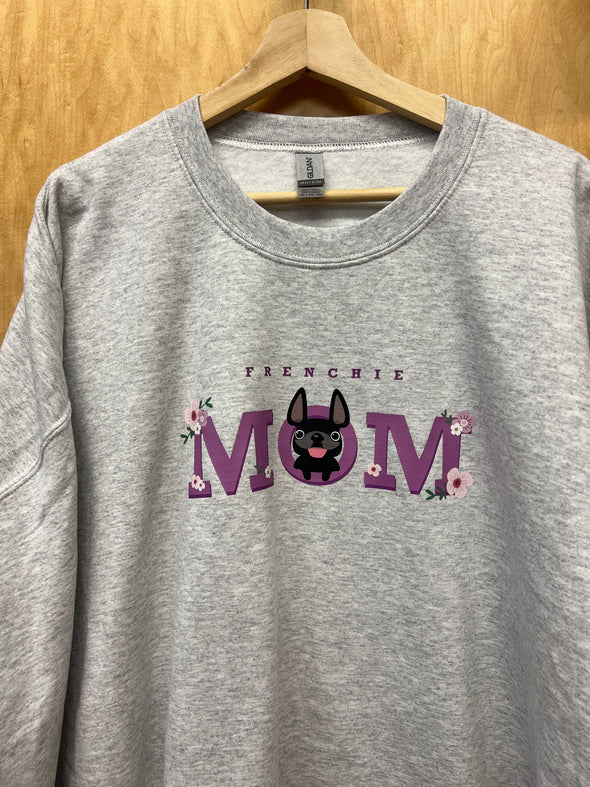 SAMPLE - FRENCHIE MOM SWEATSHIRT - BLACK FRENCHIE - 3XL - GREY