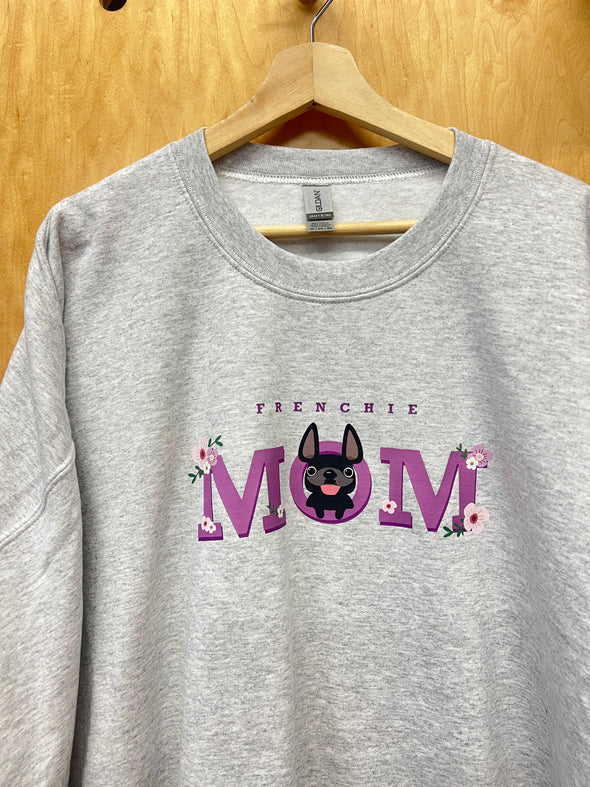 SAMPLE - FRENCHIE MOM SWEATSHIRT - BLACK FRENCHIE - 3XL - GREY