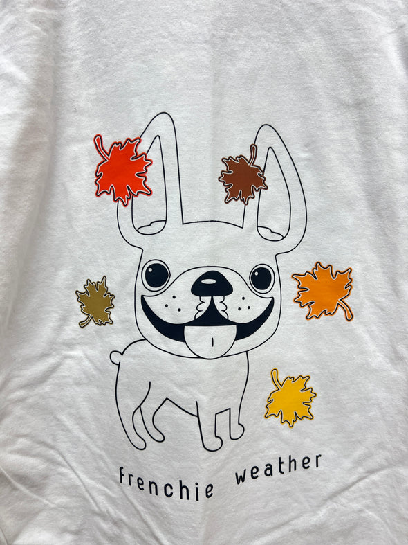 MISPRINT FRENCHIE WEATHER - MEDIUM - WHITE TEE