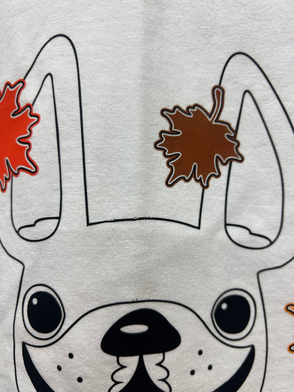 MISPRINT FRENCHIE WEATHER - MEDIUM - WHITE TEE