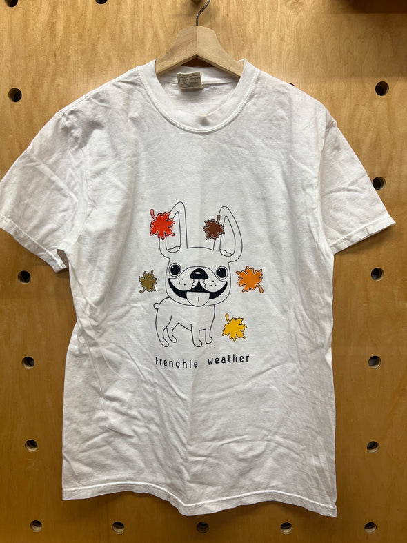 MISPRINT FRENCHIE WEATHER - MEDIUM - WHITE TEE