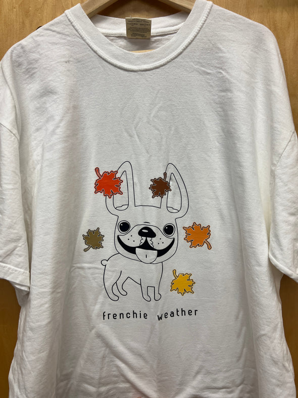 MISPRINT FRENCHIE WEATHER - 2XL - WHITE TEE