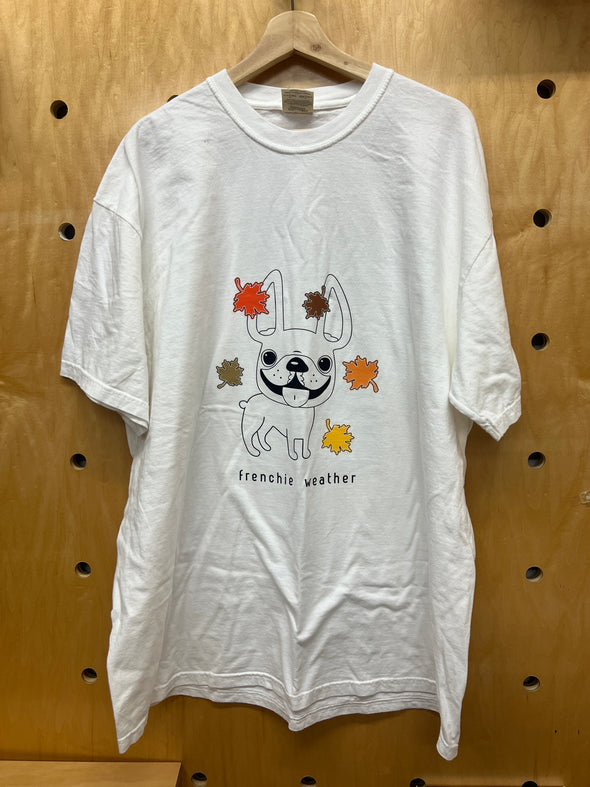 MISPRINT FRENCHIE WEATHER - 2XL - WHITE TEE