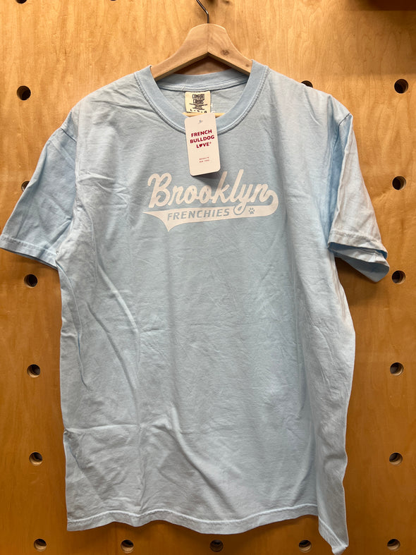 SAMPLE - BROOKLYN FRENCHIES - LARGE - LIGHT BLUE TEE