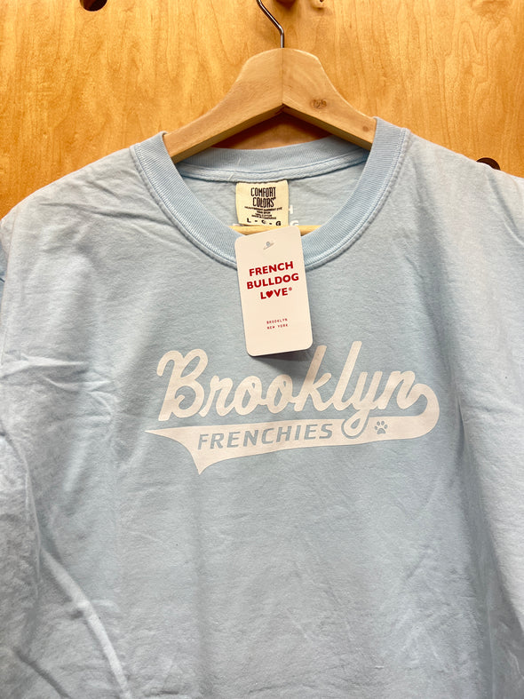 SAMPLE - BROOKLYN FRENCHIES - LARGE - LIGHT BLUE TEE