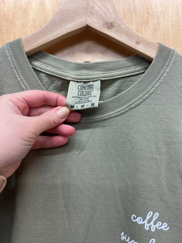 SAMPLE/MISPRINT - COFFEE SUNSHINE FRENCHIES NAPS - MEDIUM - KHAKI TEE