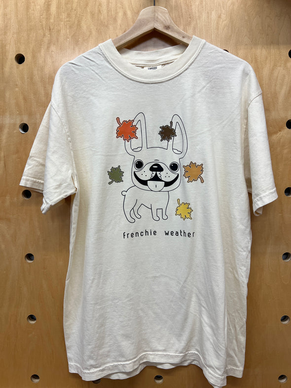 SAMPLE - FRENCHIE WEATHER T SHIRT - LARGE - IVORY