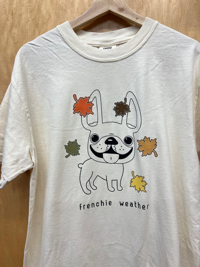 SAMPLE - FRENCHIE WEATHER T SHIRT - LARGE - IVORY