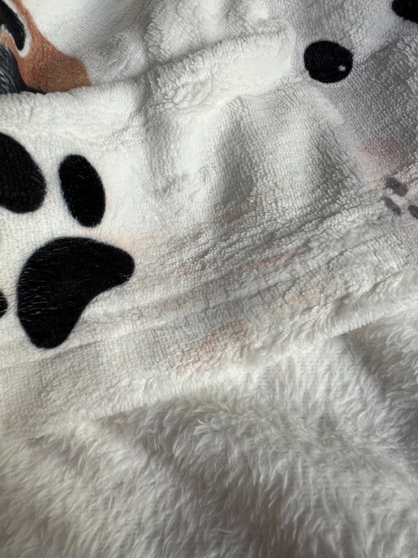 SLIGHTLY MISPRINTED Classic Frenchie Fleece Blanket - Large // FINAL SALE