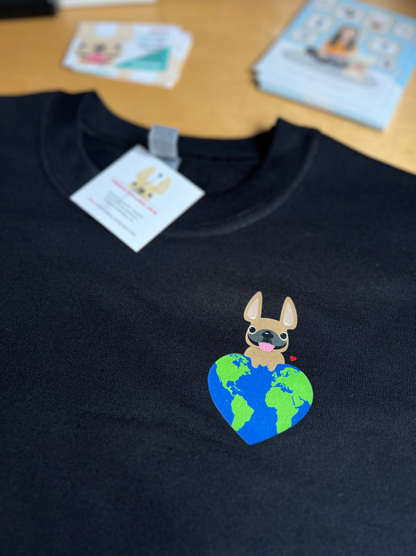 Earth Love - French Bulldog Sweatshirt - Chest Print